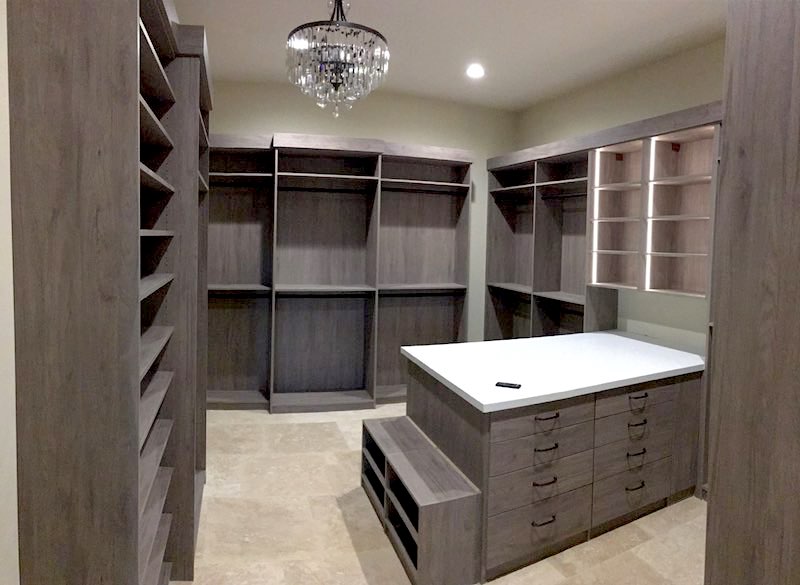 Satisfied customer in their custom closet